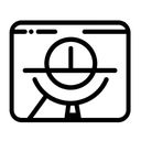 Минималистичная иконка часов с галочкой, символизирующая строгое соблюдение дедлайнов в ИнфоМаркет Студио